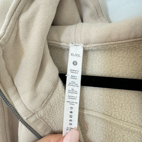 LULULEMON OVERSIZED SCUBA - BONE - XL/XXL - Picture 3 of 4